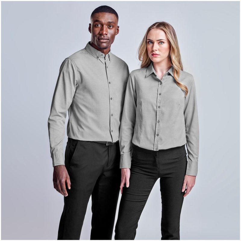 Ladies Long Sleeve Nottingham Shirt - Image 3